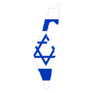 Flag map of Israel Logo PNG Vector
