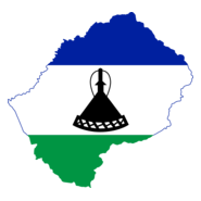 Flag map of Lesotho Logo PNG Vector