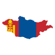 Flag map of Mongolia Logo PNG Vector