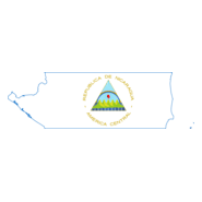 Flag map of Nicaragua Logo PNG Vector