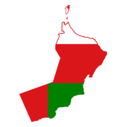 Flag map of Oman Logo PNG Vector