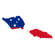 Flag map of Samoa Logo PNG Vector