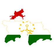 Flag map of Tajikistan Logo PNG Vector