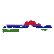 Flag map of The Gambia Logo PNG Vector