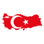 Flag map of Turkey Logo PNG Vector