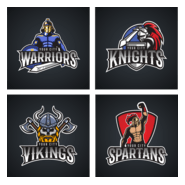 Human Characters Sports Logo PNG Vector