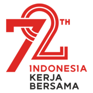HUT RI KE-72 INDONESIA KERJA BERSAMA Logo PNG Vector