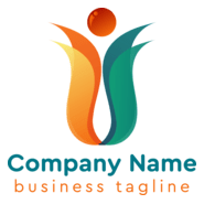 Orange and green Logo PNG Vector
