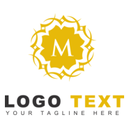 Ornamental letter m Logo PNG Vector
