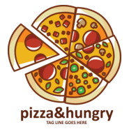 Pizza shape Logo PNG Vector