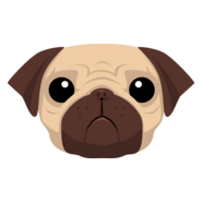 Pug Logo PNG Vector
