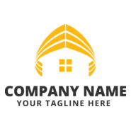 Yellow with a house Logo PNG Vector
