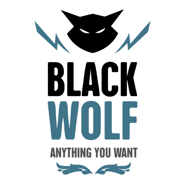 Black Wolf Abstract Logo PNG Vector