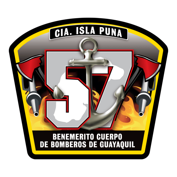 BOMBEROS GUAYAQUIL DIVISION FLUVIAL CIA PUNA 57 Logo PNG Vector