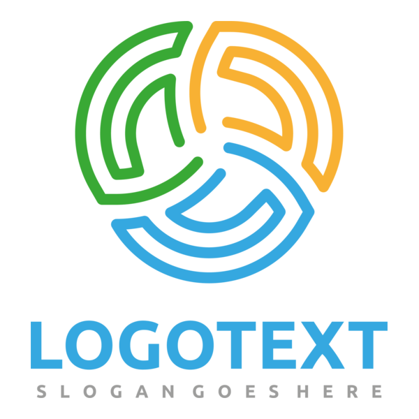 Circular colorful Logo PNG Vector