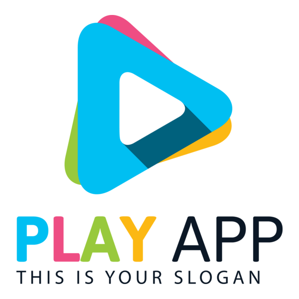 Colorful Play Logo PNG Vector