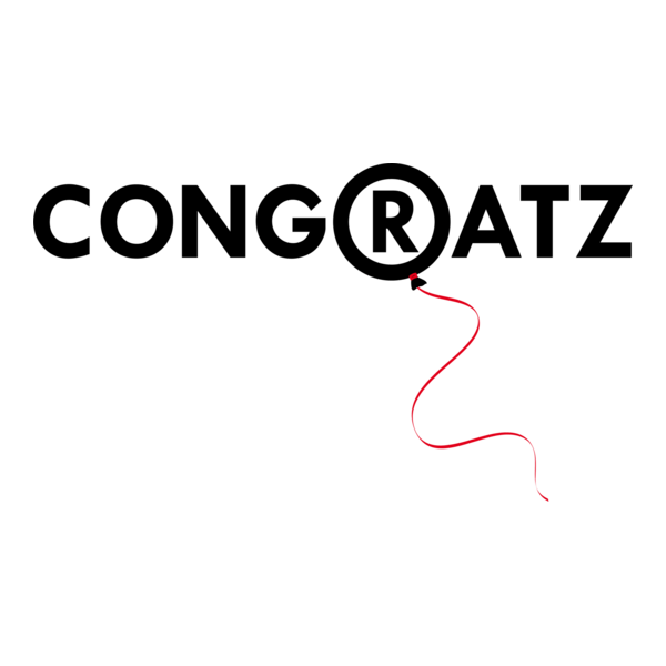 Congratz birthday text Logo PNG Vector