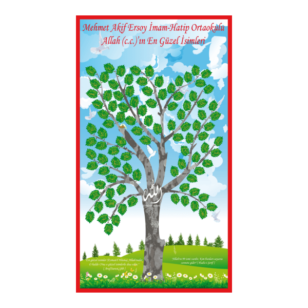 Esmaül Hüsna Ağacı Logo PNG Vector