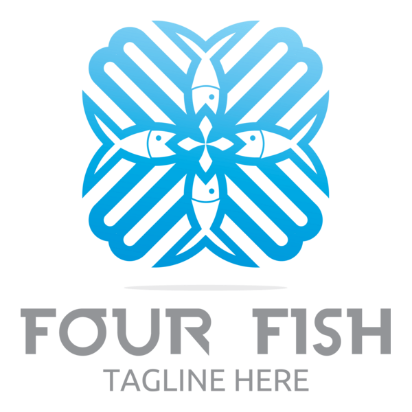 Four Fish Logo PNG Vector