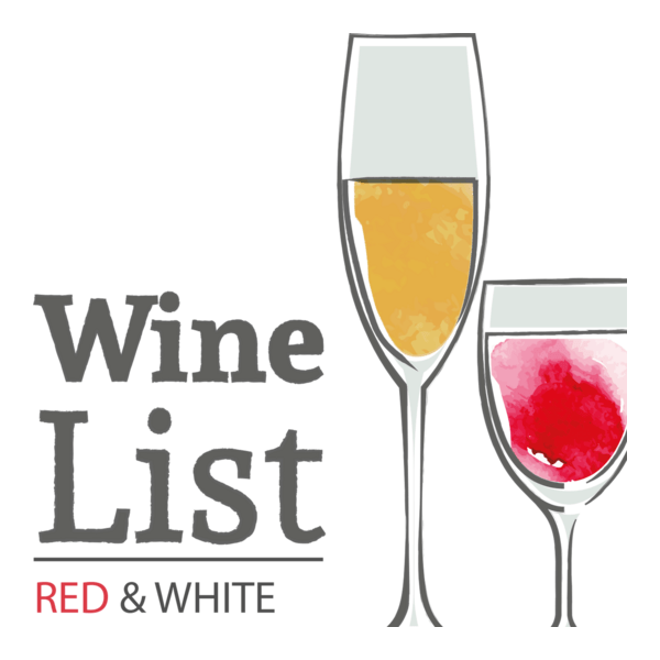 Grunge wine list Logo PNG Vector