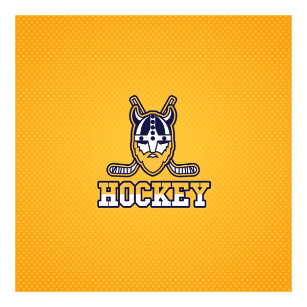 Hockey with a viking Logo PNG Vector