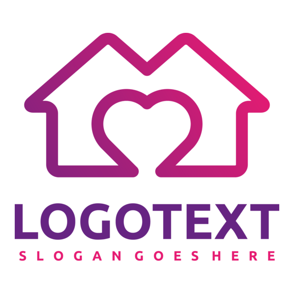 House and love Logo PNG Vector