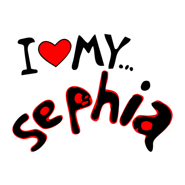 I LOVE MY SEPHIA Logo PNG Vector