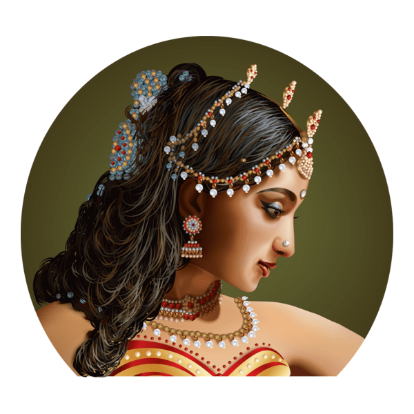 Indian Girl Logo PNG Vector