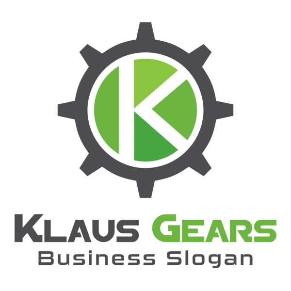 Letter k with gear Logo PNG Vector