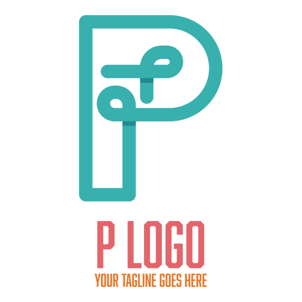 Modern letter p Logo PNG Vector
