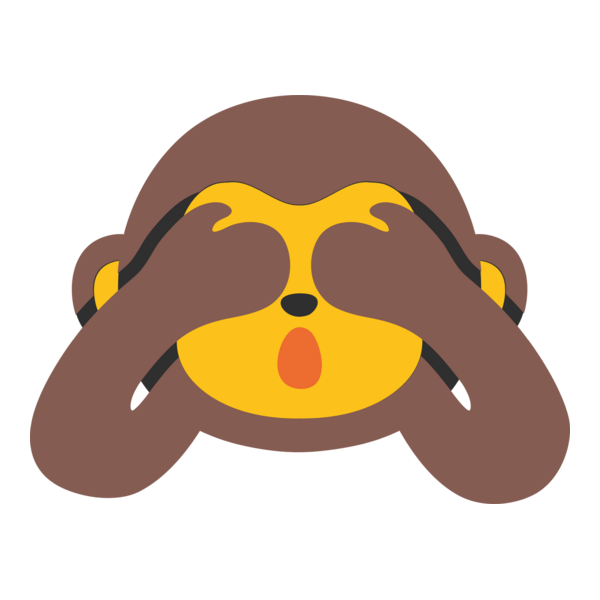 Monkey Emoji Logo PNG Vector