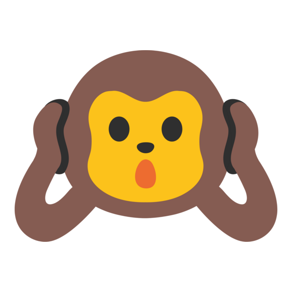 Monkey Emoji Logo PNG Vector