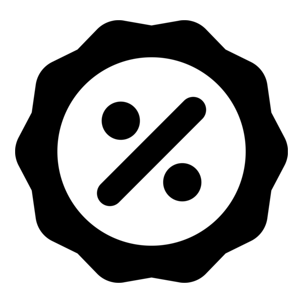 Percentage off Sticker Logo PNG Vector