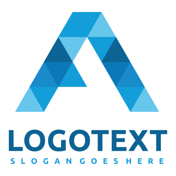 Polygonal A Logo PNG Vector