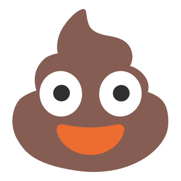 Poop Emoji Logo PNG Vector