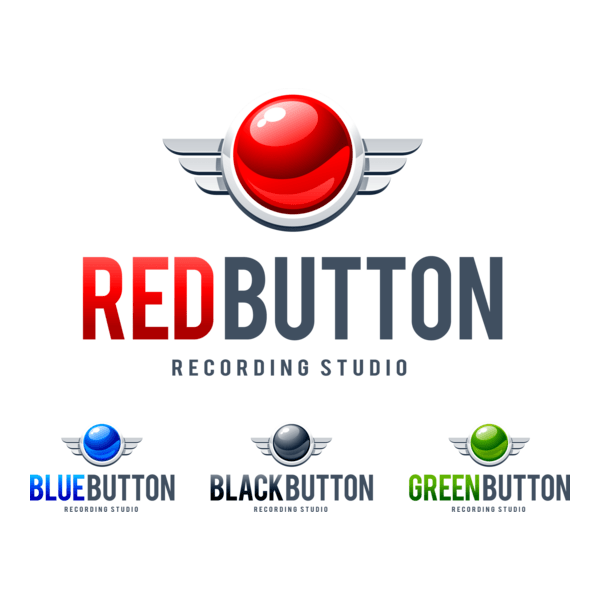 Red Button Logo PNG Vector