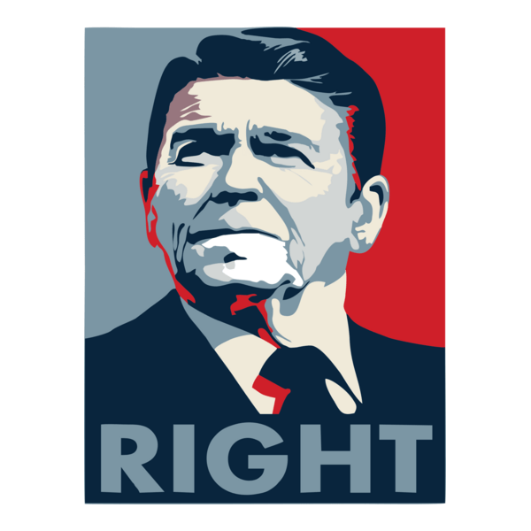 Ronald Reagan Right Poster Logo PNG Vector