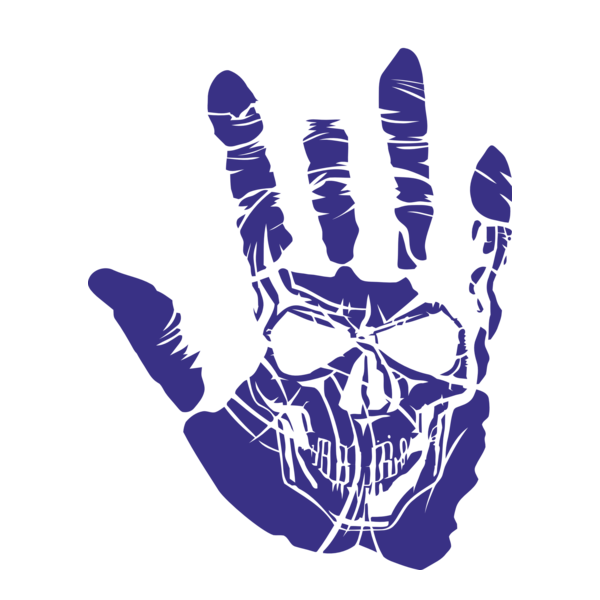 Skull in Hand Logo PNG Vector