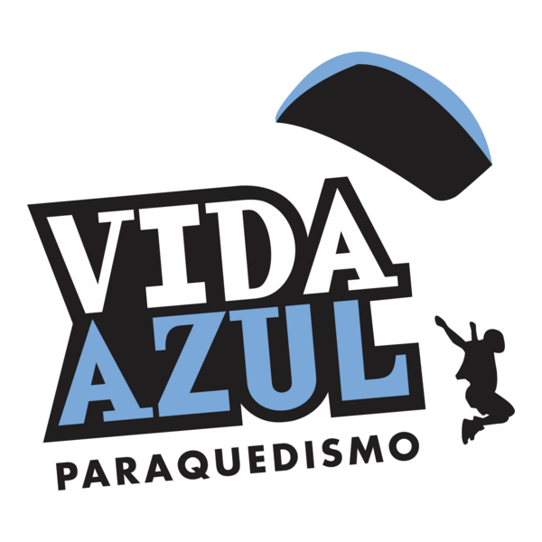 Vida Azul Paraquedismo Logo PNG Vector