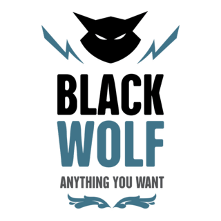 Black Wolf Abstract Logo PNG Vector