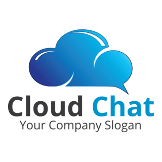 bright blue cloud Logo PNG Vector
