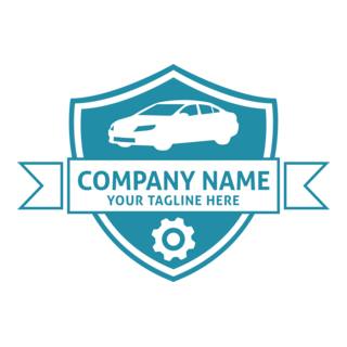 car and a shield Logo PNG Vector