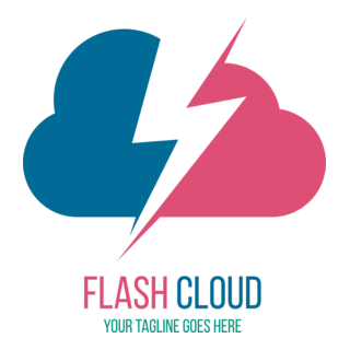 cloud and lightning Logo PNG Vector