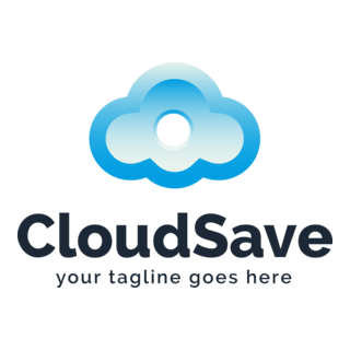 Coloured Cloud Save Logo PNG Vector