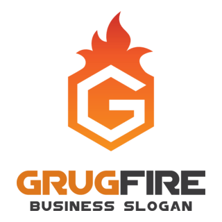 Fire hexagon letter g Logo PNG Vector
