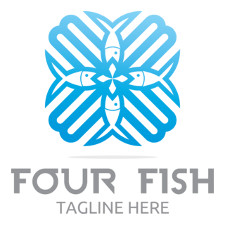 Four Fish Logo PNG Vector