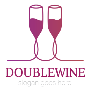 glass of wine design Logo PNG Vector