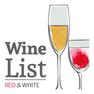 Grunge wine list Logo PNG Vector
