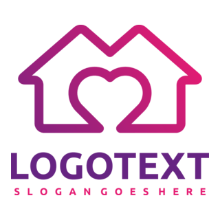 House and love Logo PNG Vector