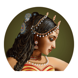 Indian Girl Logo PNG Vector